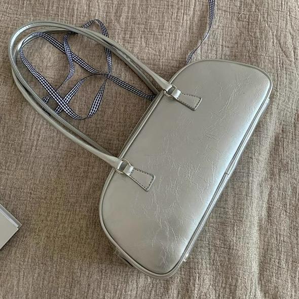 Серебряная сумка через плечо в стиле балета от корейской компании Niche 2024 года: Модная и универсальная сумка