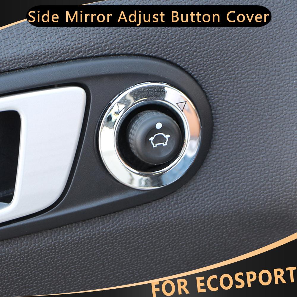 Хромированная боковая ручка регулировки зеркала заднего вида автомобиля, декоративная наклейка, отделка для Ford Ecosport 2013 - 2017