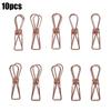 10PCS Multipurpose Windproof Clothespin Metal Hollow Dovetail Clamps Sturdy Hanging Clips Towels Socks Clips Home Storage Tools