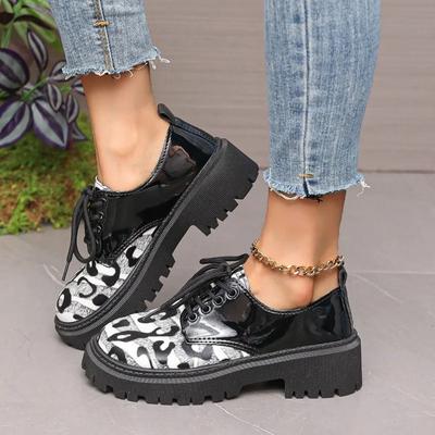 Брендовые женские туфли на шнуровке спереди, женские туфли на высоком каблуке, модные туфли с леопардовым принтом для офиса и карьеры, туфли на каблуках больших размеров для женщин