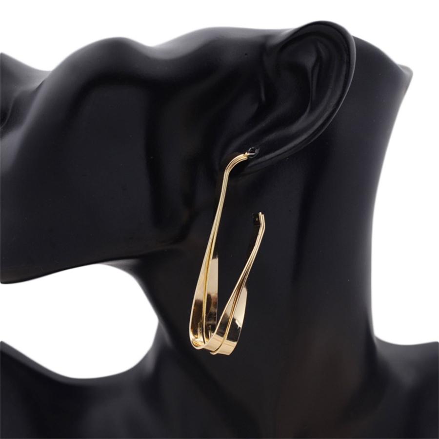 Irregular Distortion Double Layers Drop Earrings Wire Spiral Geometric Metal Exaggerated Wedding Party Jewelry