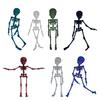 Poseable Skeleton Fridge Magnet 3D Printed Articulated Full Body Skeleton with Movable Joints Halloween Mini Skull Fridge Magnets for Home Decor