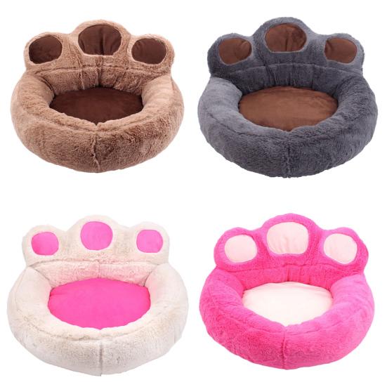 Lovely Paw Shape Dog Cats Pet Cushion Bed Warm Plush Soft Nests Kennel