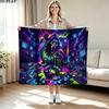 Mask Ghost Print Flannel Blanket High Quality Warm Comfortable Cover for All Seasons Perfect for Gifts Home Decor