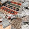 Moroccan Style Flannel Area Rug Plush Non-Slip Living Room Carpet Ethnic Pattern Floor Mat for Cozy Bedroom Home Decor Beautiful