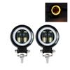 3Inch Universal Motorcycle Headlight Led Fog Mini Spot Lights Angel Eyes 20W Lenses for Scooter Atv Moto Accessories Lamp.