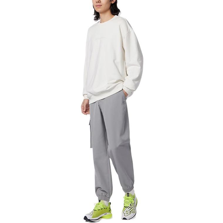 New Balance Толстовки Мужские Белые С Круглым Вырезом Умеренные Обычные 5CD37231-IV