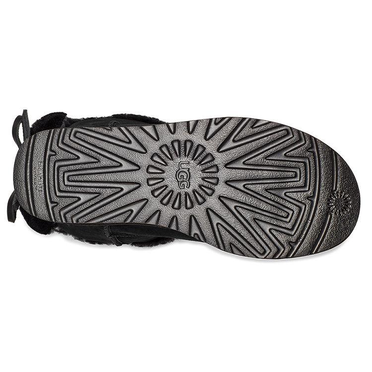 UGG Классические мини-сапоги с двойным бантом, теплые, удобные, повседневные, короткие, женские, черные 1127130-BLK