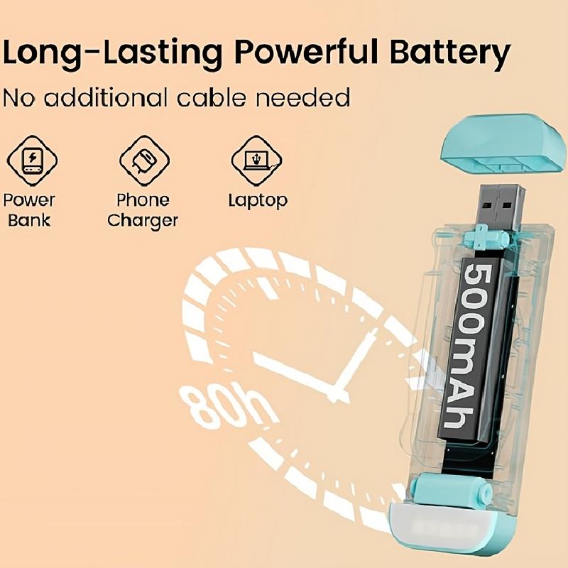 Прищепка-светильник для чтения в постели - Светодиодный ночник для чтения с USB-подзарядкой - Портативный и легкий светильник для чтения с USB-подзарядкой