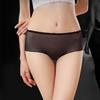Women's Briefs Underwear Mesh Knickers Ice Silk Lingerie See Through Sheer Panties Breathable Transparent Sexy