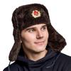 Русская ушанка Зимняя шапка с советской символикой Теплая шапка с ушанками Мужская Женская Для улицы Защита от холода