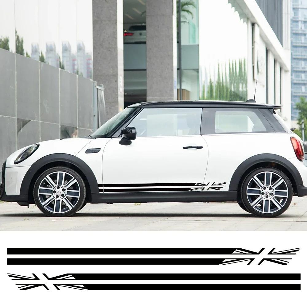 Car Door Side Stickers Union Jack Style Vinyl Decals Car Decor Accessories For MINI Cooper S JCW R55 R56 F55 F56 F60 R60 R61 F54