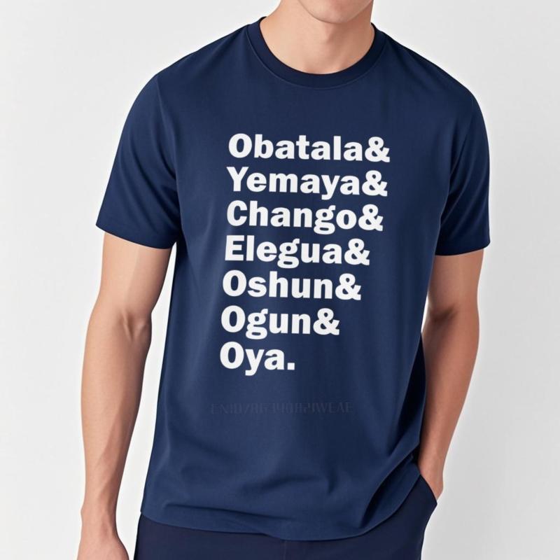 Men T-shirt Man Tee-shirt Seven African Powers Orisha Culture Pride Gift Classic Unisex Cotton Basic T-shirts For Men Women Top