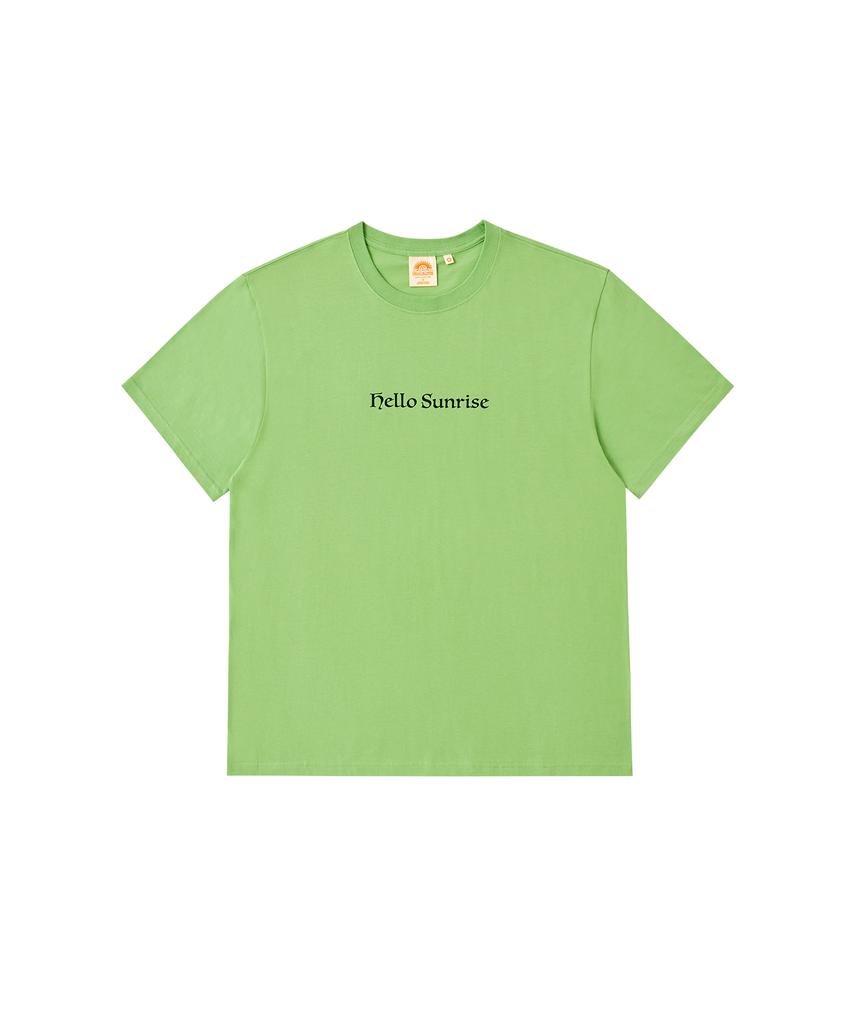 HELLO SUNRISE Hs Info Graphic Tee_Light Green
