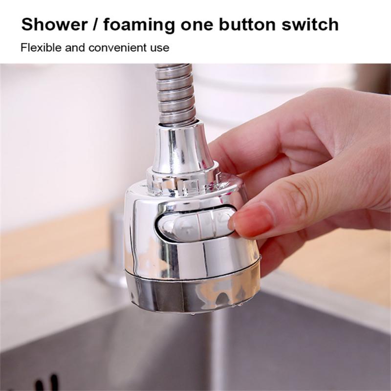 Stainless Steel Faucet Extender Anti-splash Tap Adjustable Booster Faucet Shower Diffuser 360° Rotatable Nozzle Kitchen Gadgets