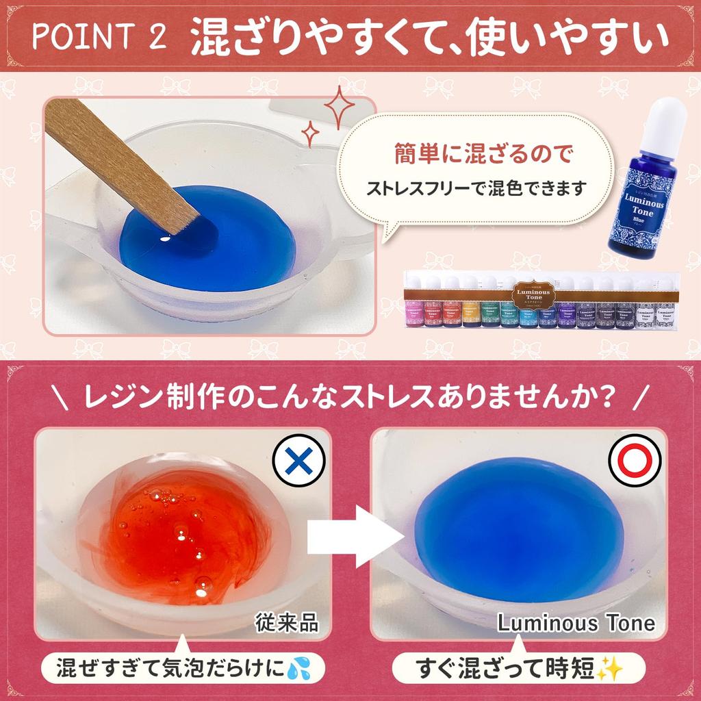 COLEDO Светящийся тон смола прозрачные цвета цвета 14 смола жидкий краситель для УФ эпоксидной и силиконовых форм х 14 краситель, (13 / Бутылок) Смола, Смола,