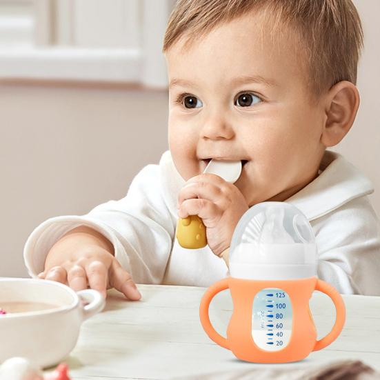 Чехол для детской бутылочки Philips 4/8 унций, стеклянные силиконовые ручки, удобные для захвата, защищающие от падения, уменьшающие воздействие пластика, чехол для детской бутылочки