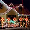 LED Solar Candy Ground-Inserted Lights Outdoor Outdoor Waterproof Christmas Lollipop Lights for Garden Courtyard & Lawn Decoration