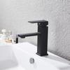 Black/Silver Basin Faucet 304 Stainless Steel Hot and Cold Wash Mixer Crane Tap 360 Rotation Bathroom Sink Faucets Single Handle
