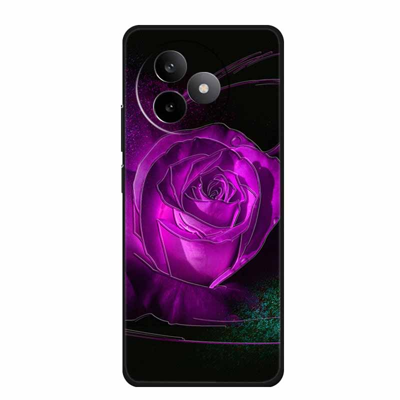6.83" Чехол для Redmi K 80 K80 Ultra 3D тиснение Цветок Черный Силикон Мягкая задняя крышка Чехлы для Redmi K 80 Ultra Ударопрочный Fundas