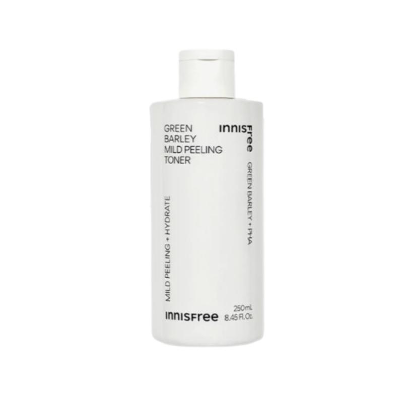 Innisfree Мягкий пилинг-тонер с зеленым ячменем 250 мл | Отшелушивающий и увлажняющий тоник для лица | Мягкий ежедневный K-Beauty уход за кожей
