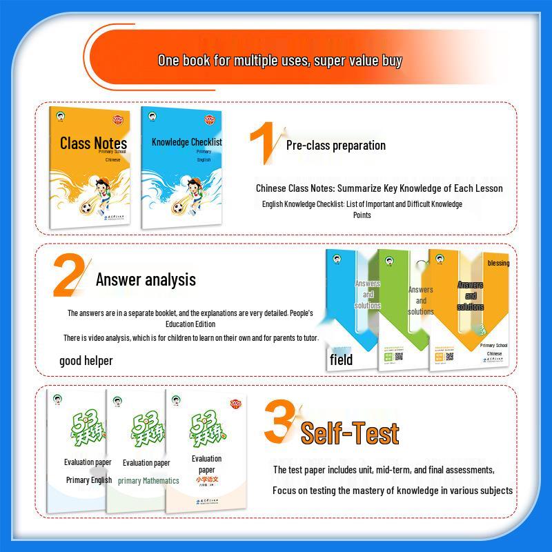 53 Рабочая тетрадь для ежедневной практики: Осенний первый семестр для 1-6 классов по языку, математике и английскому языку