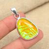 Желтый австралийский тройной опал из твердого серебра 925 пробы, фантастические ювелирные изделия ручной работы, женский кулон