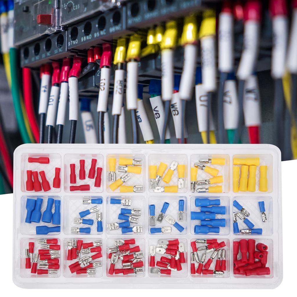 120 шт. комплект клемм холодного прессования для обжима электрических проводов, соединительные аксессуары