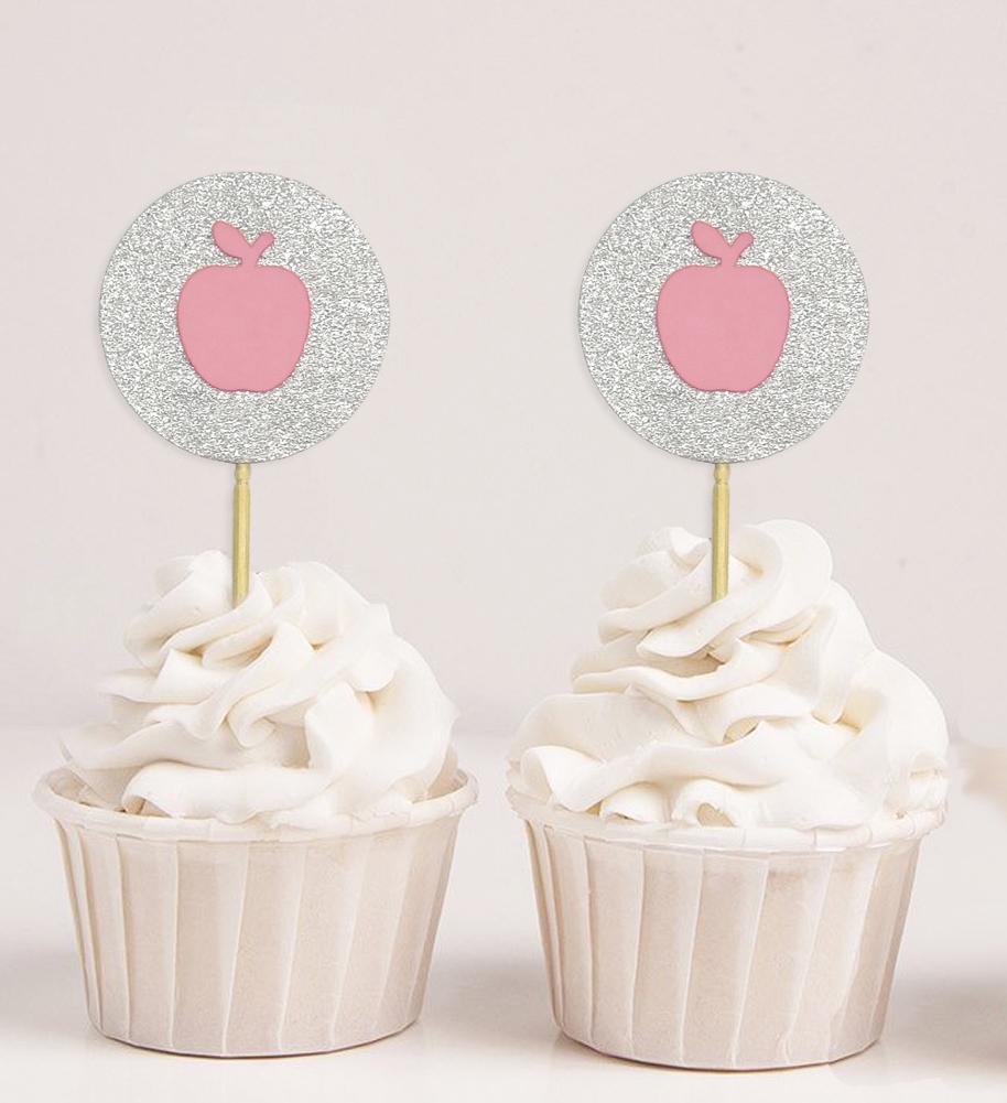 Darling Souvenir| Glitter Cupcake Toppers| Baby Shower Birthday Party Dessert Decorations - Pack Of