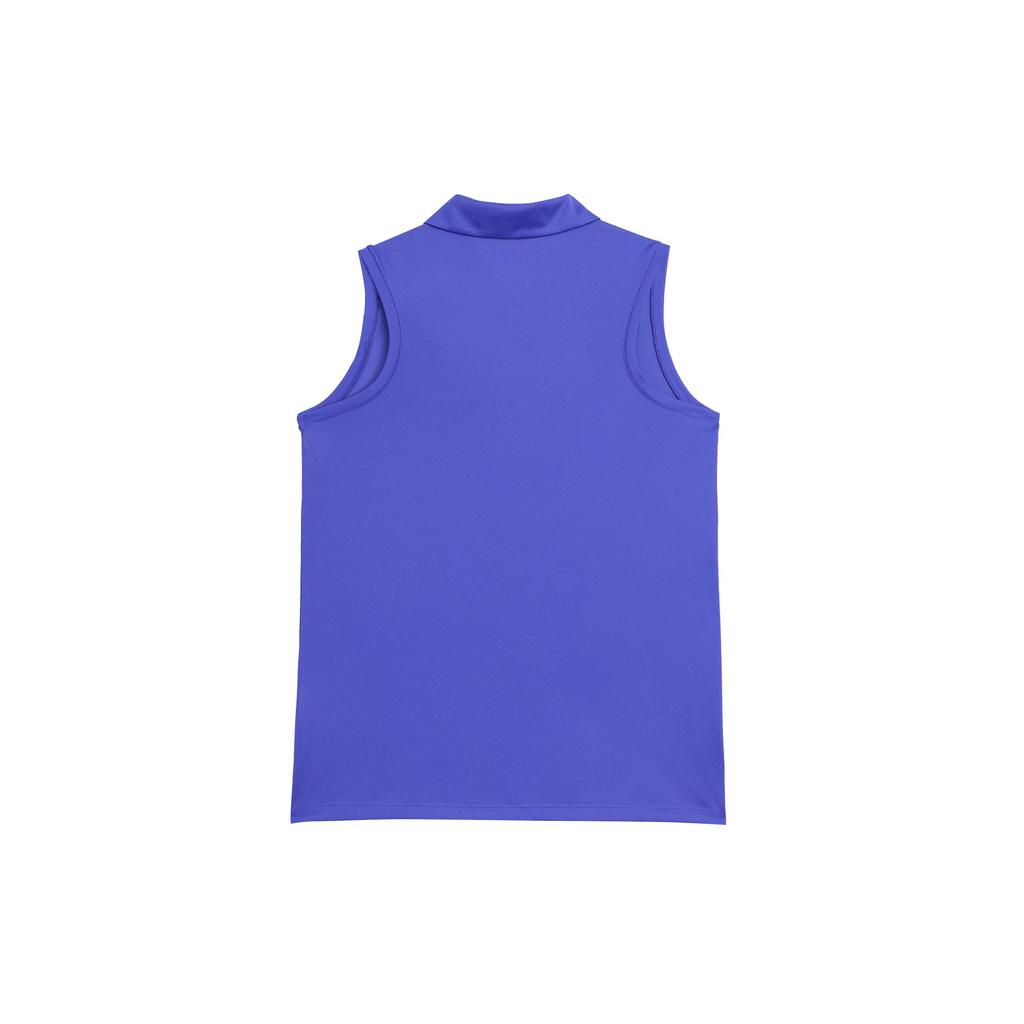 Nike Dri-FIT Solid Logo Print Sleeveless Polo Shirt Women Tops Blue DH2313-430