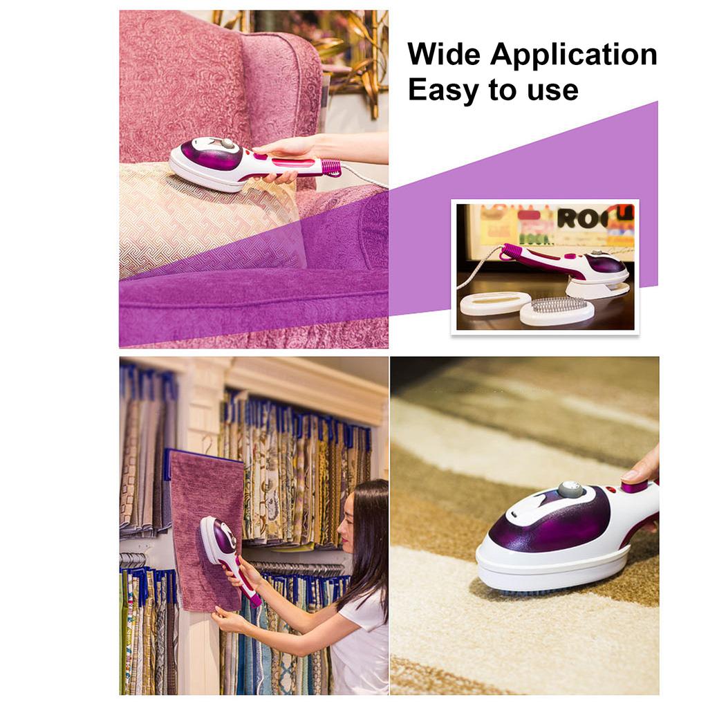 Handheld Steamer for Clothes, Hanging/Flat Garment Steamer and Portable Steam Iron with 2 Removable