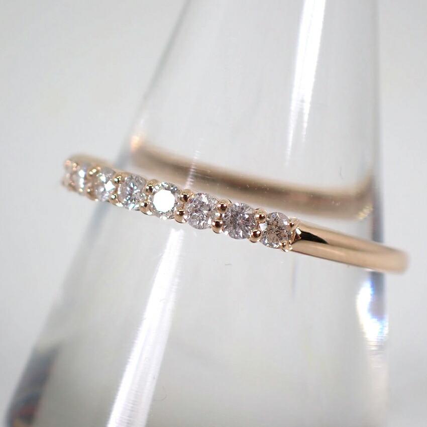 [Новое] Кольцо вечности с бриллиантом K18PG Нет. 11 [ф3-10]