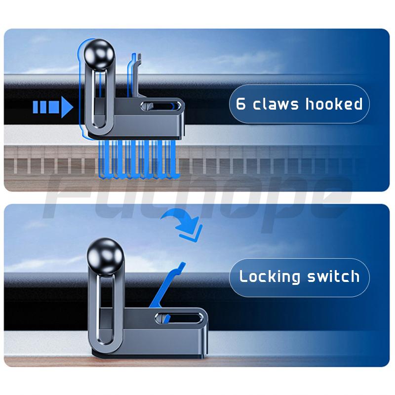 Futhope 17 мм 6-коготь панель приборной панели базовый телефон кронштейн на солнечной энергии для Tesla model 3 модель Y 4,0-7,2 дюйма держатель мобильного телефона