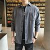 Striped Long-sleeved Vintage Shirt Men's Trend Tide Hundred Loose Plaid Striped Casual Jacket 2024 Tide Men's Tops