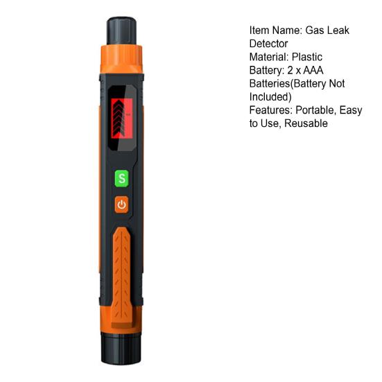 Детектор утечки газа Пропан Сигнализация природного газа с ЖК-экраном Высокодецибеловый мини-портативный детектор утечки горючего газа с батарейным питанием