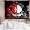 Feyenoord Rotterdam Logo Tapestry for Bedroom Aesthetic Classroom Tapestries Wall Hanging for Living Room Dorm Office,Ideal Creative Gift