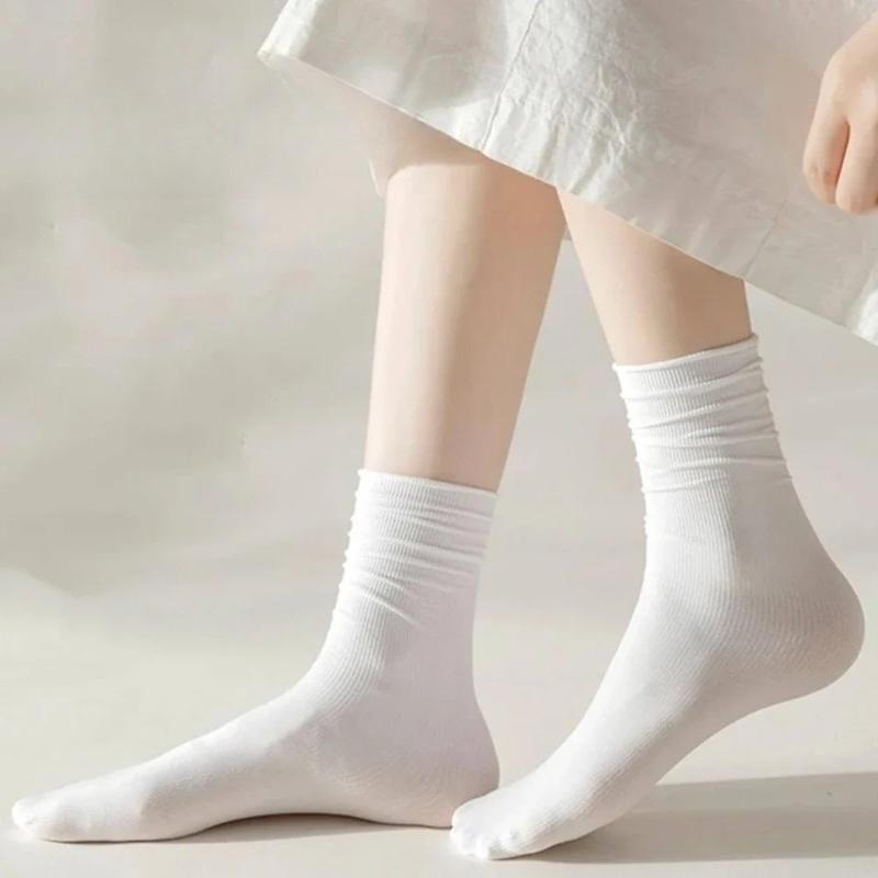 100 Pairs of Disposable Socksfashionable and Versatile, White Solid Colorsoft and Comfortable Lightweight and Breathable Casual