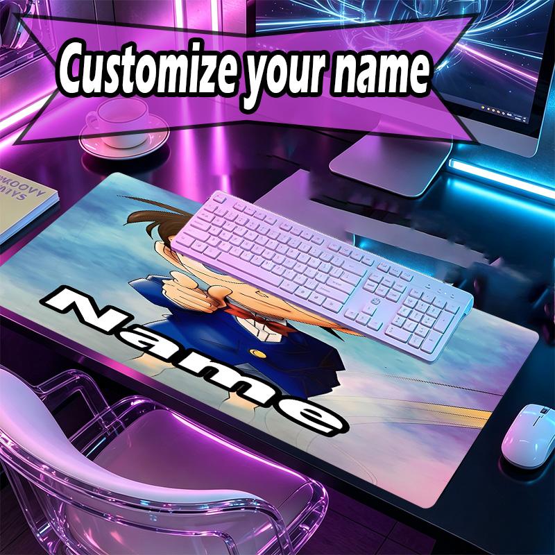 Custom Name Personalized Anime Pattern Mousepad, Laptop PC Desk Mat, Decorative Desk Mat for Home Keyboard Pad Gift