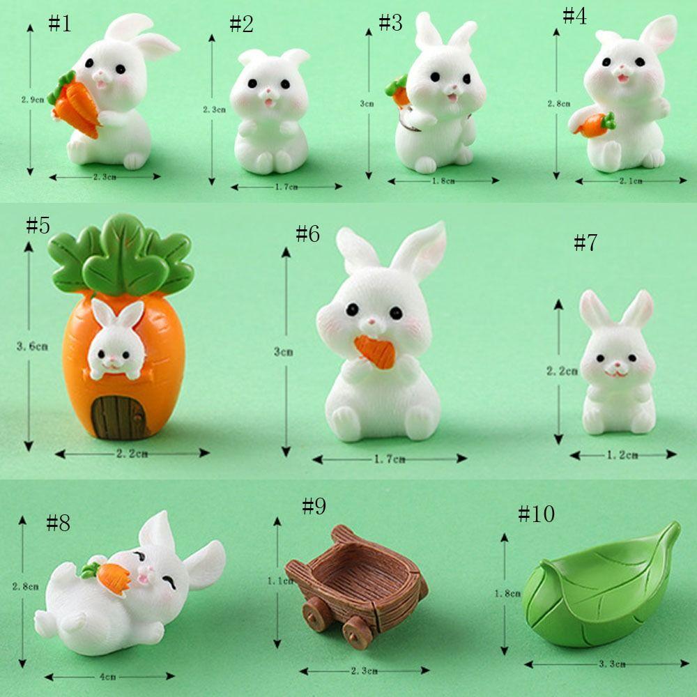 Micro Landscape Cute Cartoon Mini Carrot Rabbit Horticultural Resin Ornaments Bonsai Animal Decoration