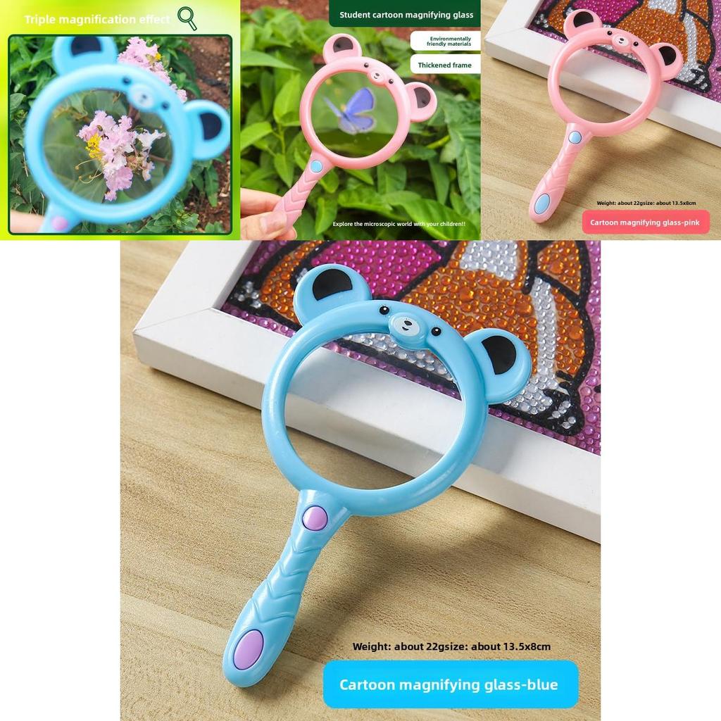 Kids Portable Magnifying Glass With Durable Plastic Frame For Educational Use And Exploration