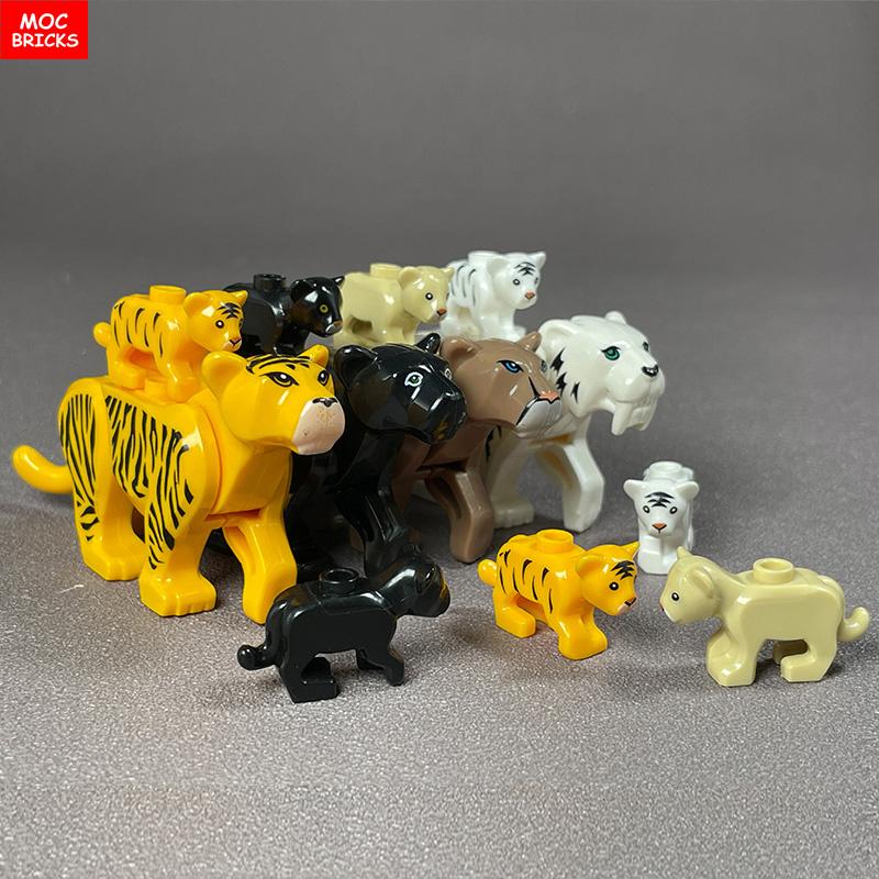 Кирпичики MOC Джунгли Подлесок Лесное животное Обезьяна Коза Жираф Птица Ночная сова Аксессуары Строительные блоки Игрушки-друзья Подарки