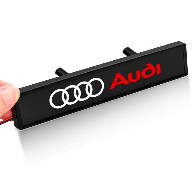 Для Audi C7Автомобильная Передняя Крышка Решетка Лампа Эмблема Декор Освещение Светодиодные Фонари Внешние Аксессуары Для Audi A6 Q3 A3 B5 B6 B7 B8 B9 Q7 8P 8V 8L