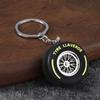 Realistic Car Wheel Pendant Metal Rubber Racing Tire Pendant  Keys,Backpack Ornaments