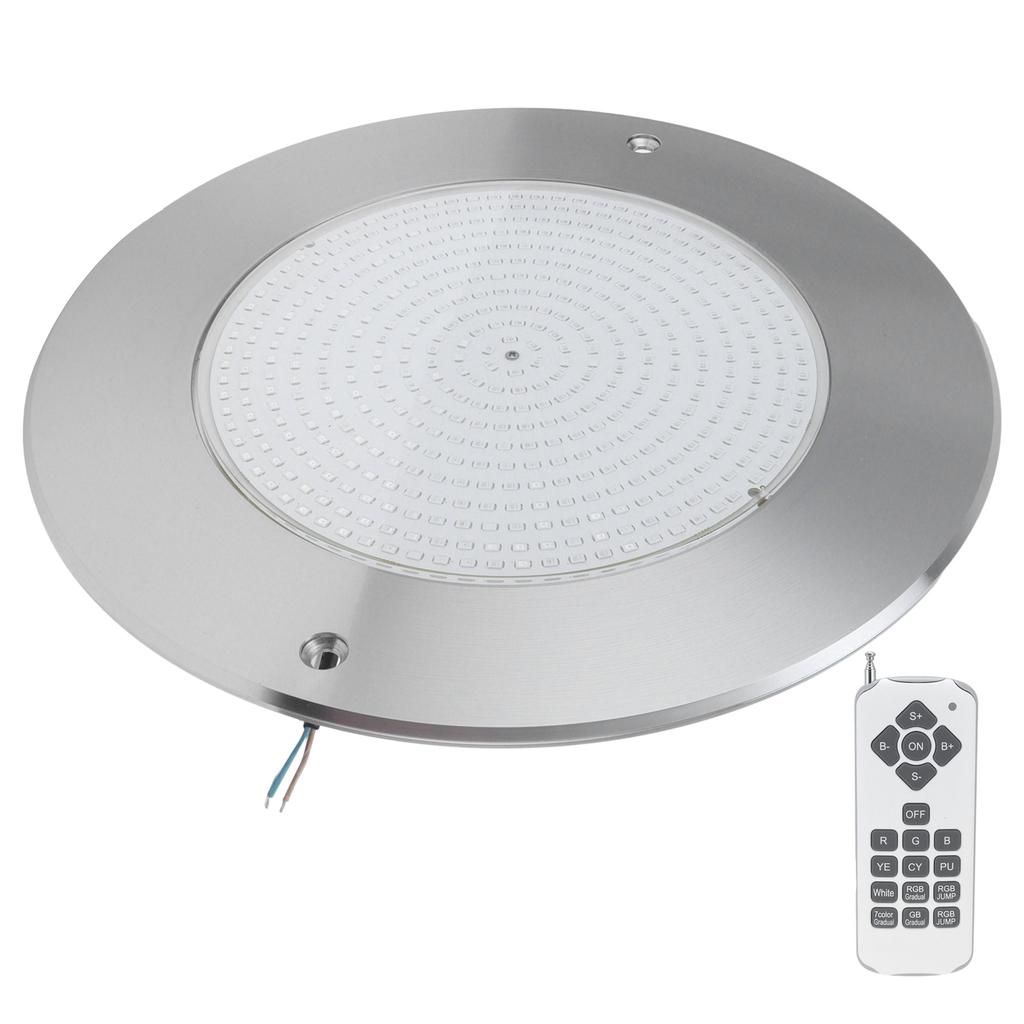 Подводный светильник IP68 из нержавеющей стали 304 RGB, цветной настенный светильник для бассейна с 18?Пульт дистанционного управления35 Вт