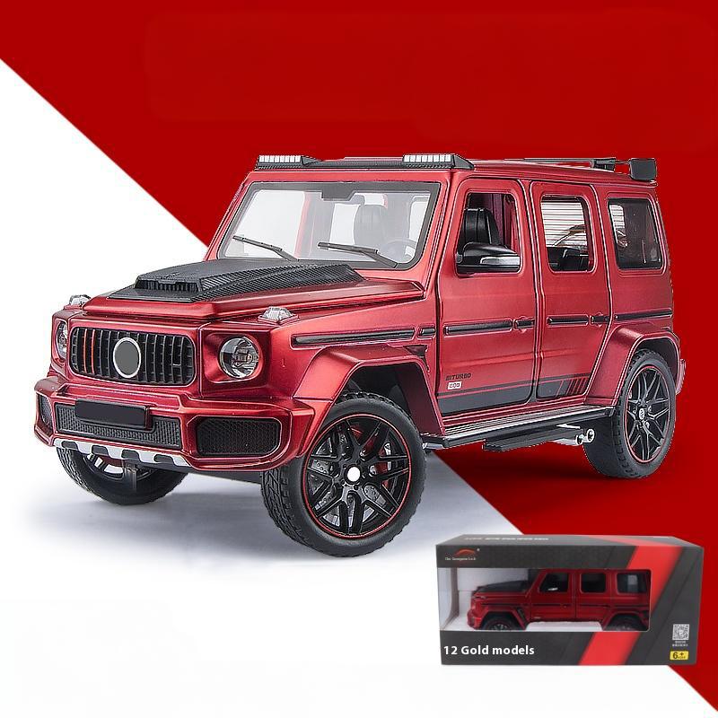 1:24 Металлическая литая модель автомобиля Mercedes Benz G800 Звук и свет Высокая симуляция Домашние модные украшения Коллекция Хобби Подарок