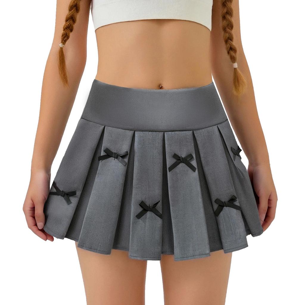 Плиссированная юбка для девочек - Однотонная юбка для школьной формы