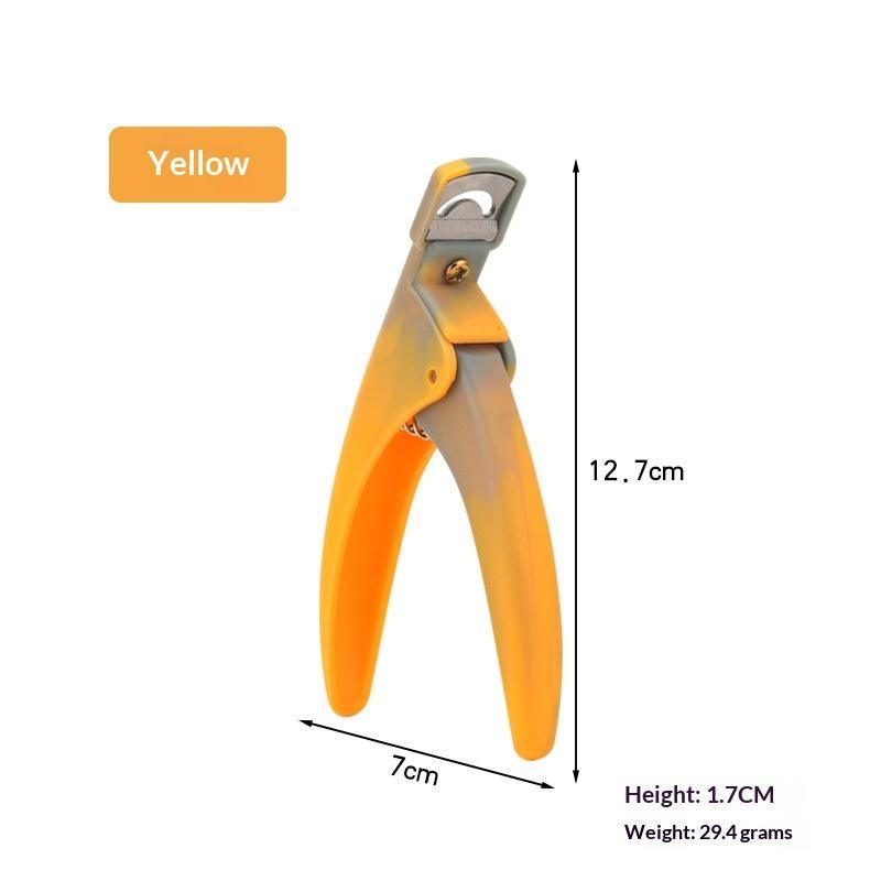 Stainless Steel U Shaped Acrylic False Nail Clippers Sharp Edge Non-slip Grip for Professional Nail Art Manicure Salon