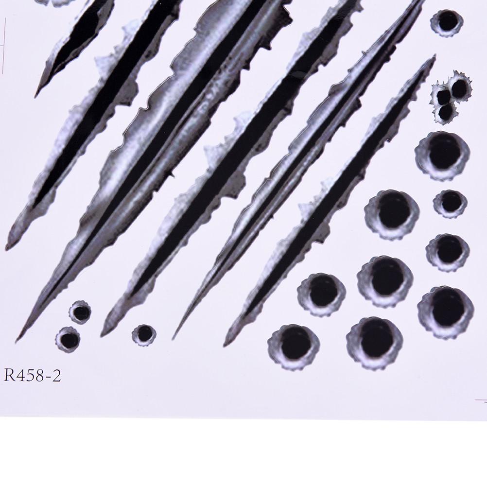 Креативный автомобильный Стайлинг 3D поддельные пулевые отверстия выстрелы из пистолета забавные автомобильные наклейки наклейки