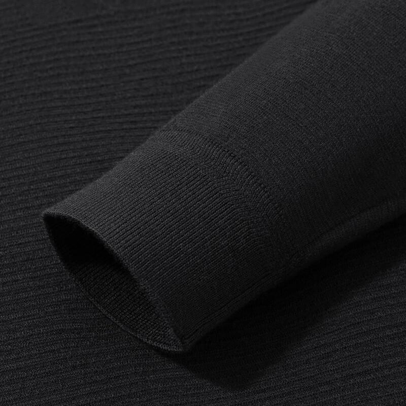 Мужской зимний толстый свитер Luozi на молнии до середины из 100% шерсти