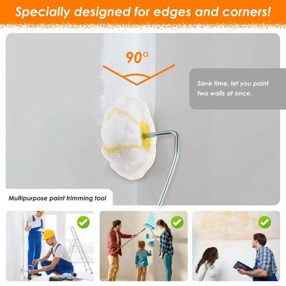 Handheld Drywall Corner Roller Corner Paint Roller for Wall Painting Decoration Eaves Baseboard